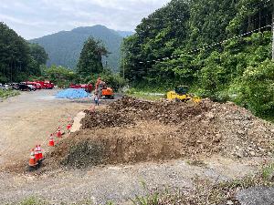 土砂災害訓練現場