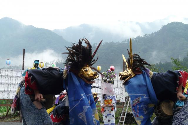 海沢神社獅子舞の様子の写真