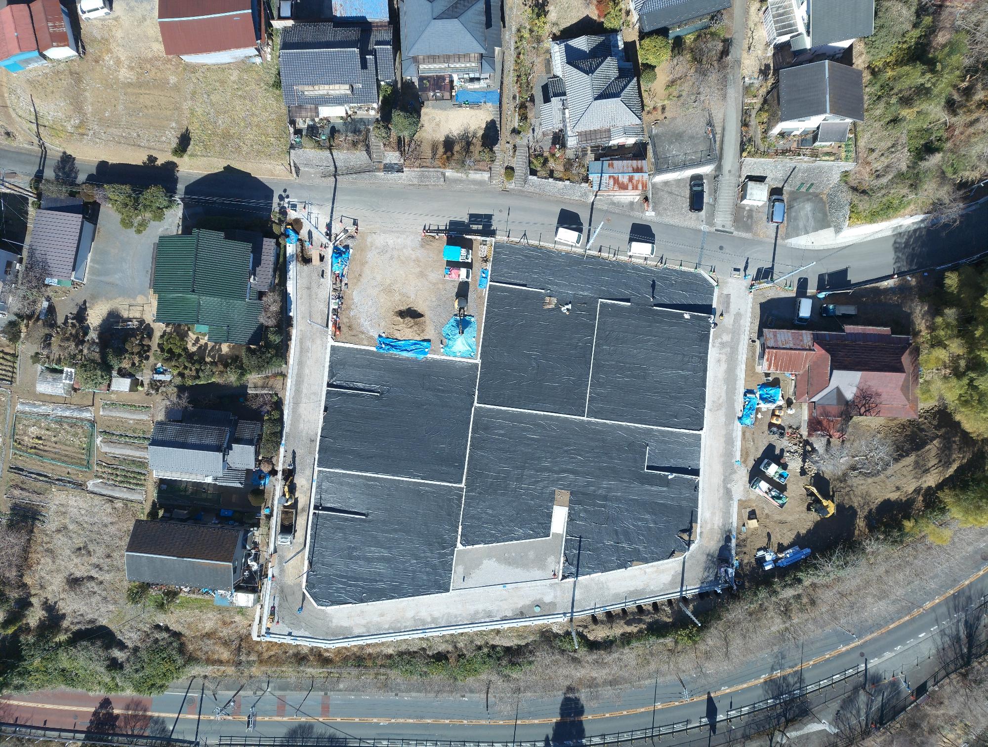 川井松葉分譲地上空写真