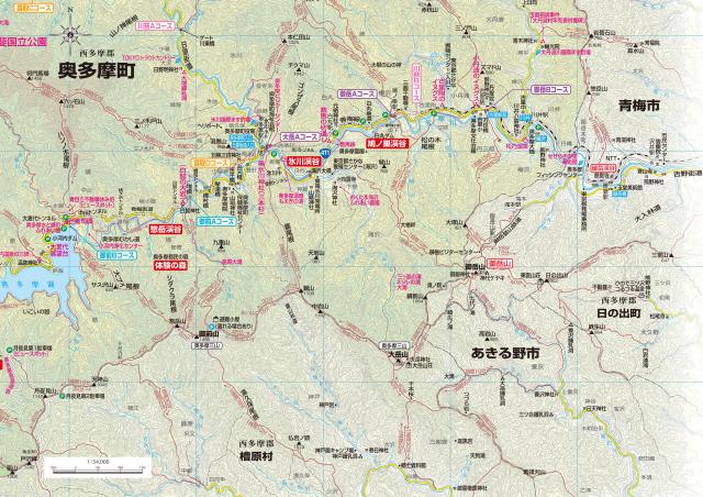 大岳山・御岳山の地図の画像